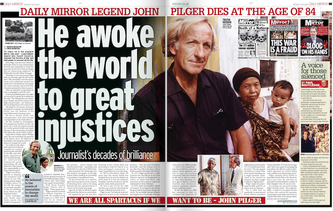 Investigative journalist John Pilger