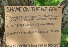 "Shame on the NZ govt"