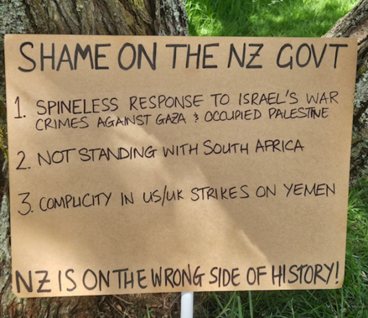 "Shame on the NZ govt"