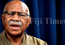 Fiji Prime Minister Sitiveni Rabuka