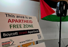 An "apartheid free" zone in Auckland's Western Springs