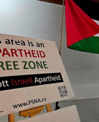 An "apartheid free" zone in Auckland's Western Springs