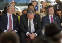 Coalition government partners New Zealand First's Winston Peters (from left), Shane Jones and ACT's David Seymour