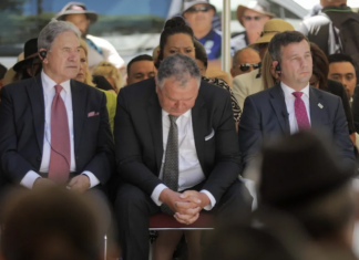 Coalition government partners New Zealand First's Winston Peters (from left), Shane Jones and ACT's David Seymour