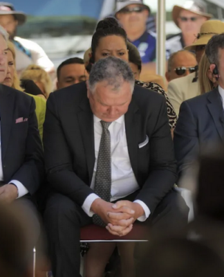 Waitangi Day 2024: NZ government denies it’s ‘delegitimising’ Māori Coalition government partners New Zealand First's Winston Peters (from left), Shane Jones and ACT's David Seymour