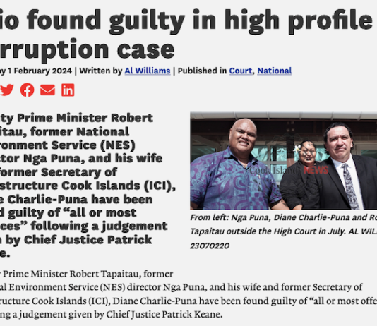 Former Cook Islands National Environment Service (NES) director Nga Puna