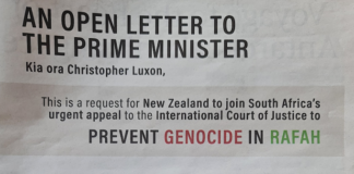Today's open letter on Gaza in The Post to NZ Prime Minister Christopher Luxon