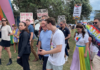 NZ Prime Minister Christopher Luxon protest at Big Gay Out