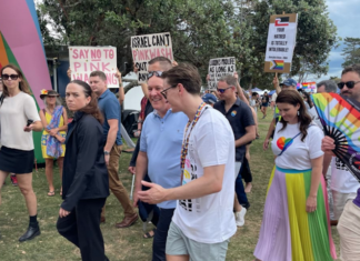 NZ Prime Minister Christopher Luxon protest at Big Gay Out