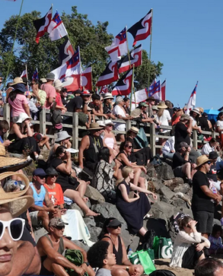 About 1000 people matched onto the Treaty grounds