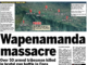 How the PNG Post-Courier reported the Wapenamanda massacre in Enga province today 20Feb24