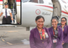 Celebrating International Women's Day in Papua New Guinea today with an all-women flight crew to Cairns