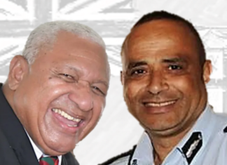 Voreqe Bainimarama (left) and Sitiveni Qiliho