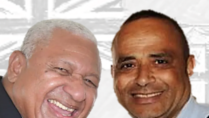 Voreqe Bainimarama (left) and Sitiveni Qiliho