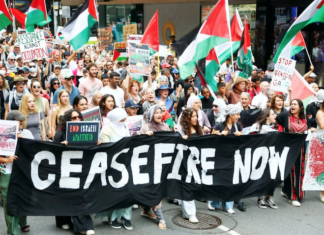 Protesters in Meanjin/Brisbane call for an immediate ceasefire