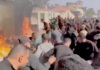 The first moments of a massacre committed by the Israeli occupation