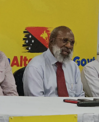PNG leader Marape’s no confidence ‘accountability’ vote set for May Hiri-Koiari MP Keith Iduhu (from left), Kerenga Kua of Sinasina-Yongomugl (former energy minister), and opposition leader Douglas Tomuriesa