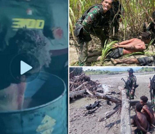 Recent Indonesian military images showing torture of indigenous Papuans