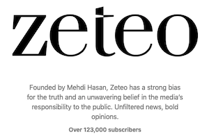 Zeteo . . . soft launch.