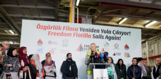 International participants arrive to sail with the Gaza Freedom Flotilla