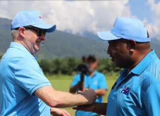 Australian Prime Minister Anthony Albanese (left) and his Papua New Guinea counterpart James Marape at Kokoda