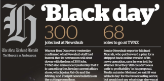 "Black Day" . . . . How the New Zealand Herald saw it