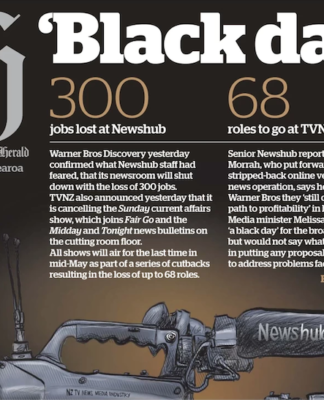"Black Day" . . . . How the New Zealand Herald saw it