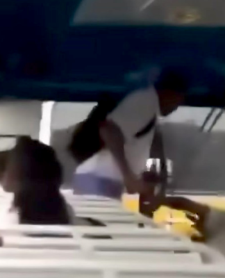 A screenshot on video on social media involving a Fijian high school student threatening a bus checker