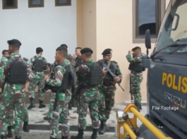 Indonesian security forces preparing to crush a peaceful Papuan demonstration