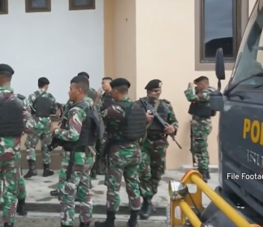 Indonesian security forces preparing to crush a peaceful Papuan demonstration