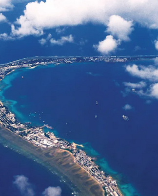 Majuro Atoll, the capital of the Marshall Islands