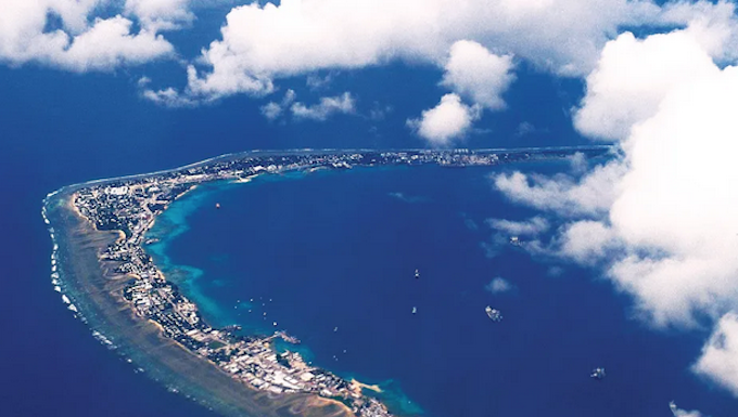Majuro Atoll, the capital of the Marshall Islands