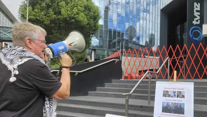 Palestine Solidarity Network Aotearoa (PSNA) secretary Neil Scott today