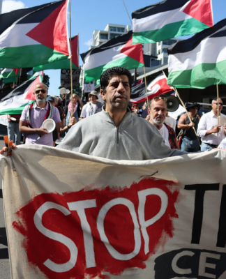 The Ngāmotu (Al Quds Day) rally in New Plymouth