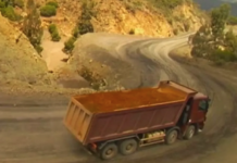 A nickel extraction truck in New Caledonia