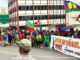 A pro-independence protest march en route to central Nouméa