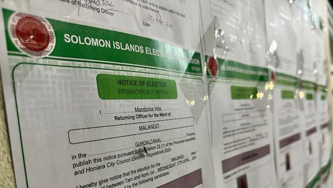 Solomon Islands Chief Electoral Officer Jasper Anisi told RNZ Pacific all elections materials have been distributed and the country is ready to go to the polls