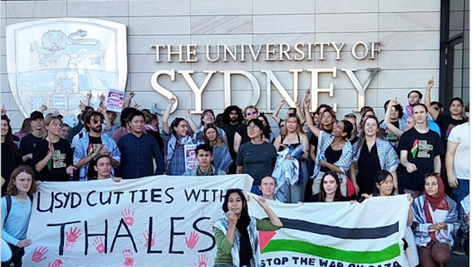 Sydney University protesters join the worldwide pro-Palestine campus demonstrations inspired by the US