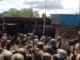 Indonesian police disperse Papuan demonstrators at the gate of the Jayapura University of Science and Technology