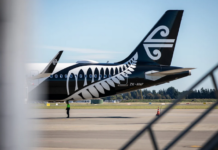 Air New Zealand scheduled Saturday flight to Nouméa's Tontouta International Airport off