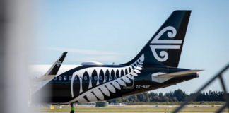 Air New Zealand scheduled Saturday flight to Nouméa's Tontouta International Airport off