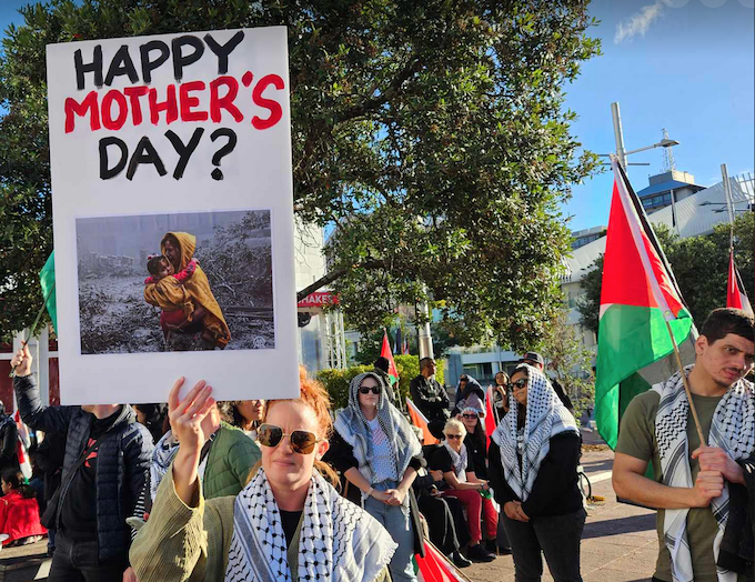 Happy Mothers' Day in New Zealand on Nakba Day