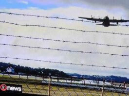 A NZ Defence Force Hercules flew to Nouméa's Magenta airport today