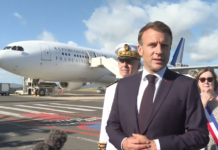 Emmanuel Macron arrives in Nouméa