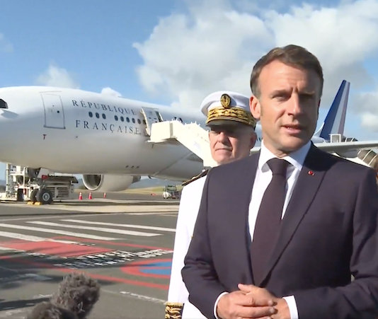 Emmanuel Macron arrives in Nouméa