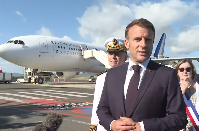 Emmanuel Macron arrives in Nouméa