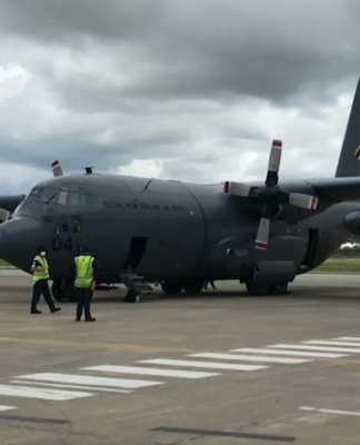 A NZ Defence Force operation begins to uplift New Zealand tourists and visitors stranded by the New Caledonia crisis