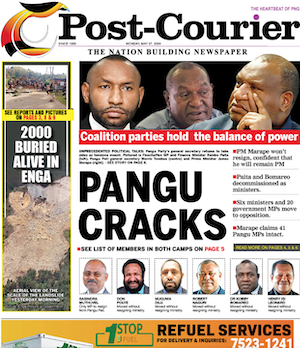 How the PNG Post-Courier reported the disaster today