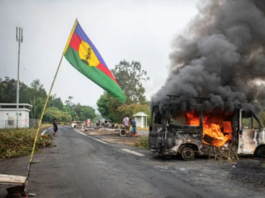 A Kanak pro-independence barricade near Nouméa during the current unrest