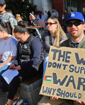 Even the Warriors rugby league team are invoked in the protest against Israel's genocidal war on Gaza